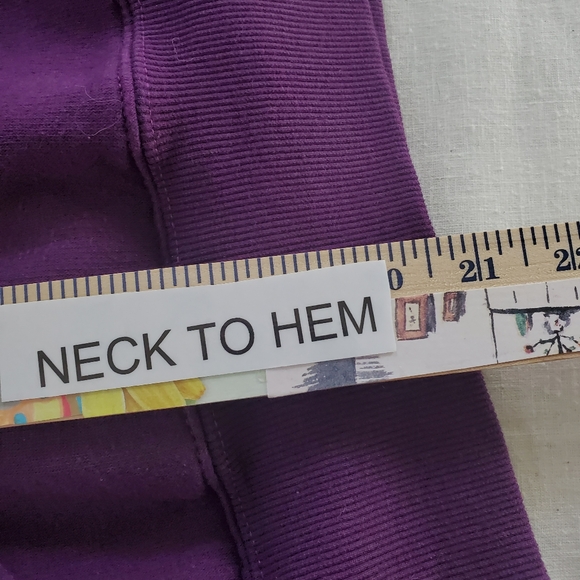 I Love London Hooded Sweatshirt sequined heart Purple ♥️ Size Large - Picture 11 of 12